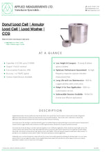 Load image into Gallery viewer, Donut Load Cell | Annular Load Cell | Load Washer | CCG - Hylec Controls
