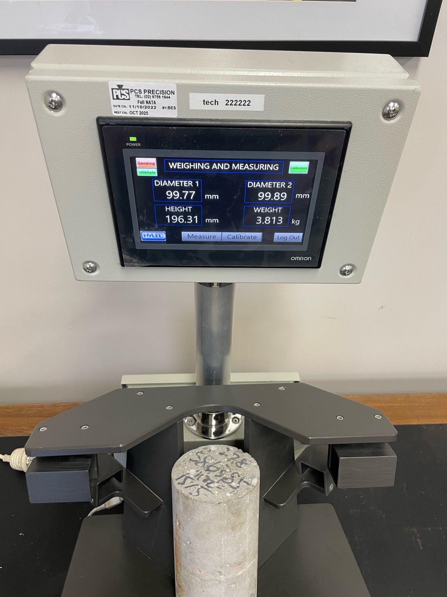 Qestlab NEW Hylec Concrete Test Cylinder Measuring Station