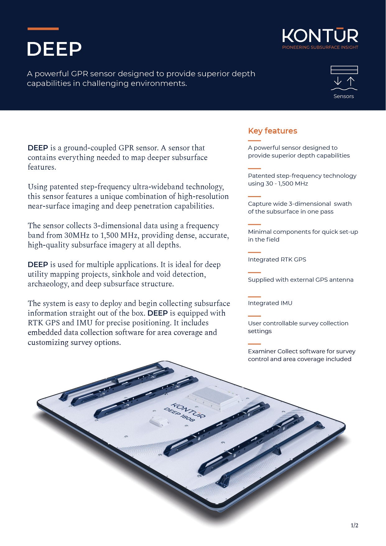 DEEP Ground Penetrating Radar (GPR) sensor | Hylec Controls