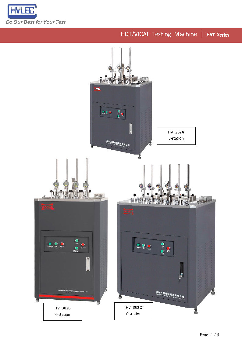 Hvt Testing Box HDT/VICAT Testing Machine HVT series | Hylec Controls