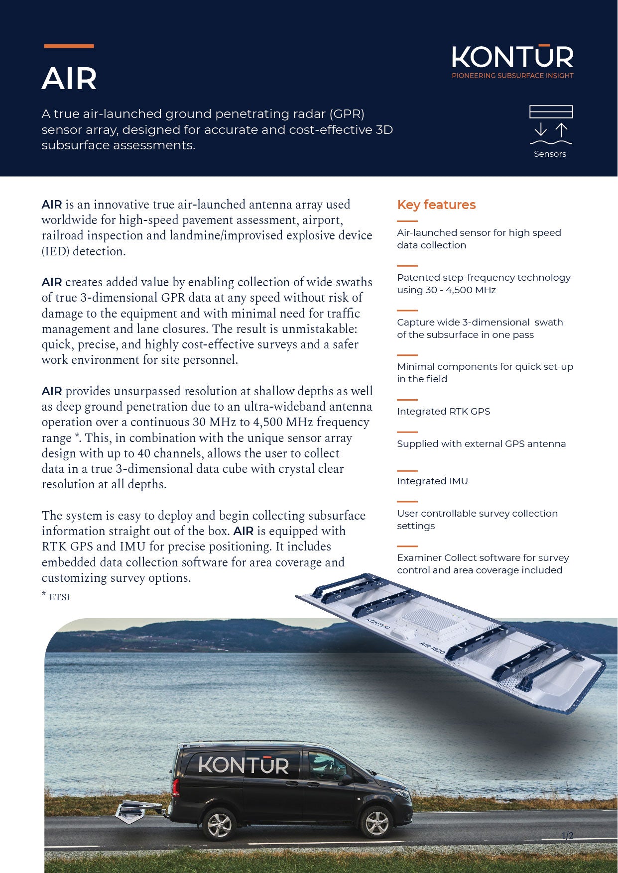 AIR Ground Penetrating Radar (GPR) sensor | Hylec Controls